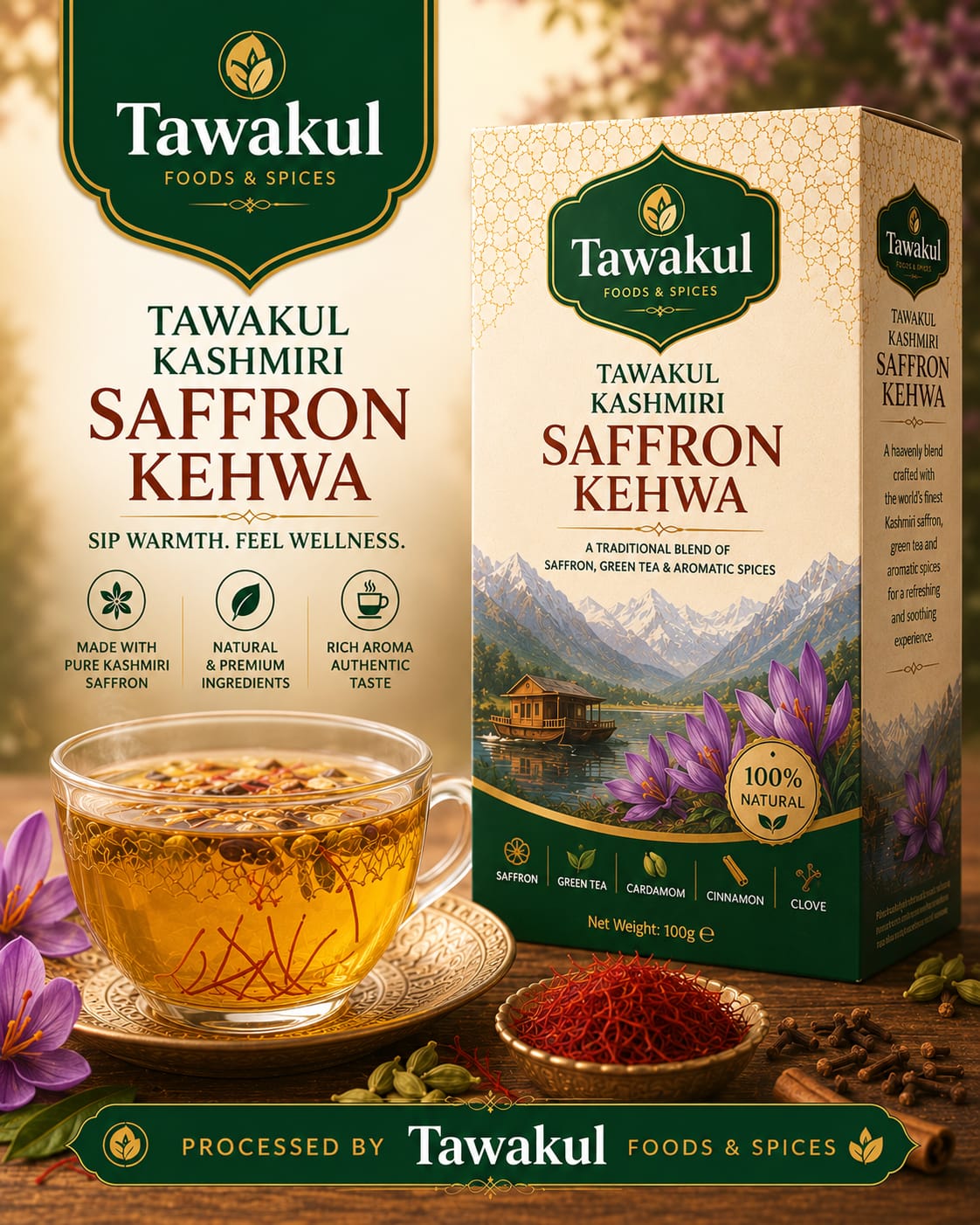 Tawakul Kashmiri Saffron Kehwa