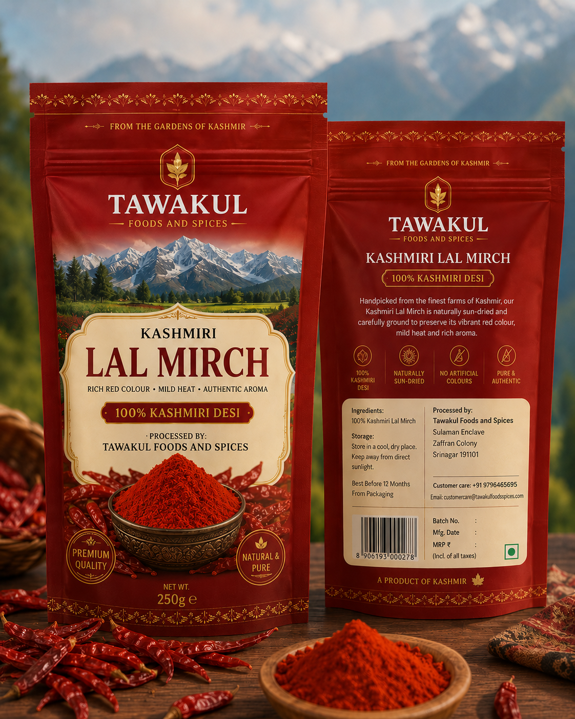 Tawakul Kashmiri Lal Mirch